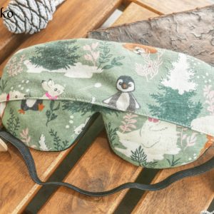 Winter Forest Weighted Eyepatch – Washable Cover, Adjustable Sleep Mask, Aromatherapy with Lavender & Flaxseed