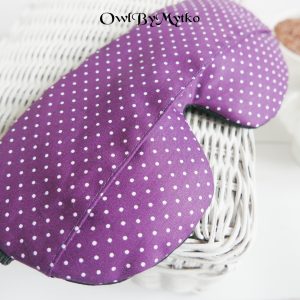 Dots on Purple Weighted Eyepatch – Washable Cover, Adjustable Sleep Mask, Aromatherapy with Lavender & Flaxseed