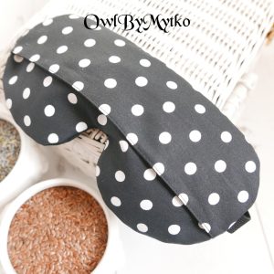 Big Dots Weighted Eyepatch – Washable Cover, Adjustable Sleep Mask, Aromatherapy with Lavender & Flaxseed