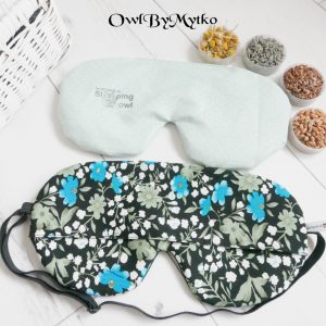 Turquoise Meadow Weighted Eyepatch – Washable Cover, Adjustable Sleep Mask, Aromatherapy with Lavender & Flaxseed