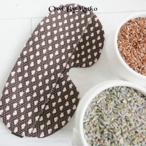 Hearts Weighted Eyepatch – Washable Cover, Adjustable Sleep Mask, Aromatherapy with Lavender & Flaxseed