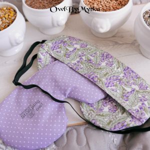 Lilac Berry Weighted Eyepatch – Washable Cover, Adjustable Sleep Mask, Aromatherapy with Lavender & Flaxseed