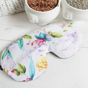 Magnolia Weighted Eyepatch – Washable Cover, Adjustable Sleep Mask, Aromatherapy with Lavender & Flaxseed