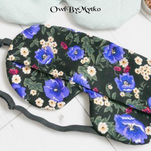 Multicolour Flower Weighted Eyepatch – Washable Cover, Adjustable Sleep Mask, Aromatherapy with Lavender & Flaxseed