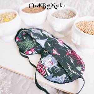 Chines Garden Weighted Eyepatch – Washable Cover, Adjustable Sleep Mask, Aromatherapy with Lavender & Flaxseed
