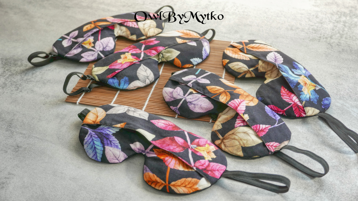 Leaves Colorful Weighted Eyepatch – Washable Cover, Adjustable Sleep Mask, Aromatherapy with Lavender & Flaxseed (Copy) (Copy)