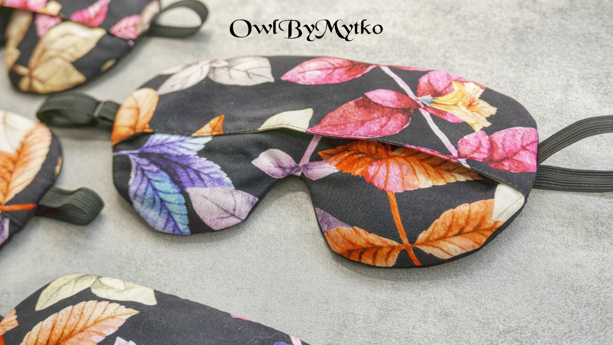 Leaves Colorful Weighted Eyepatch – Washable Cover, Adjustable Sleep Mask, Aromatherapy with Lavender & Flaxseed (Copy) (Copy) - Image 5