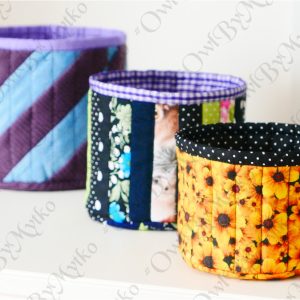 3-in-1 Round Fabric Basket Sewing Pattern – PDF Template (A4 & US Letter)