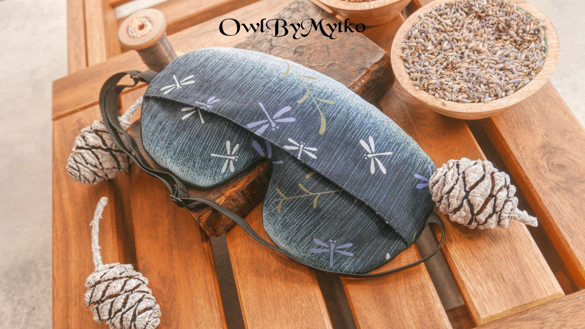 Dragonfly Weighted Eyepatch – Washable Cover, Adjustable Sleep Mask, Aromatherapy with Lavender & Flaxseed - Image 6