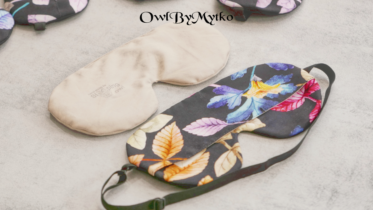 Leaves Colorful Weighted Eyepatch – Washable Cover, Adjustable Sleep Mask, Aromatherapy with Lavender & Flaxseed (Copy) (Copy) - Image 12