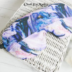 Marble Weighted Eyepatch – Washable Cover, Adjustable Sleep Mask, Aromatherapy with Lavender & Flaxseed