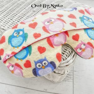 Owls Weighted Eyepatch – Washable Cover, Adjustable Sleep Mask, Aromatherapy with Lavender & Flaxseed