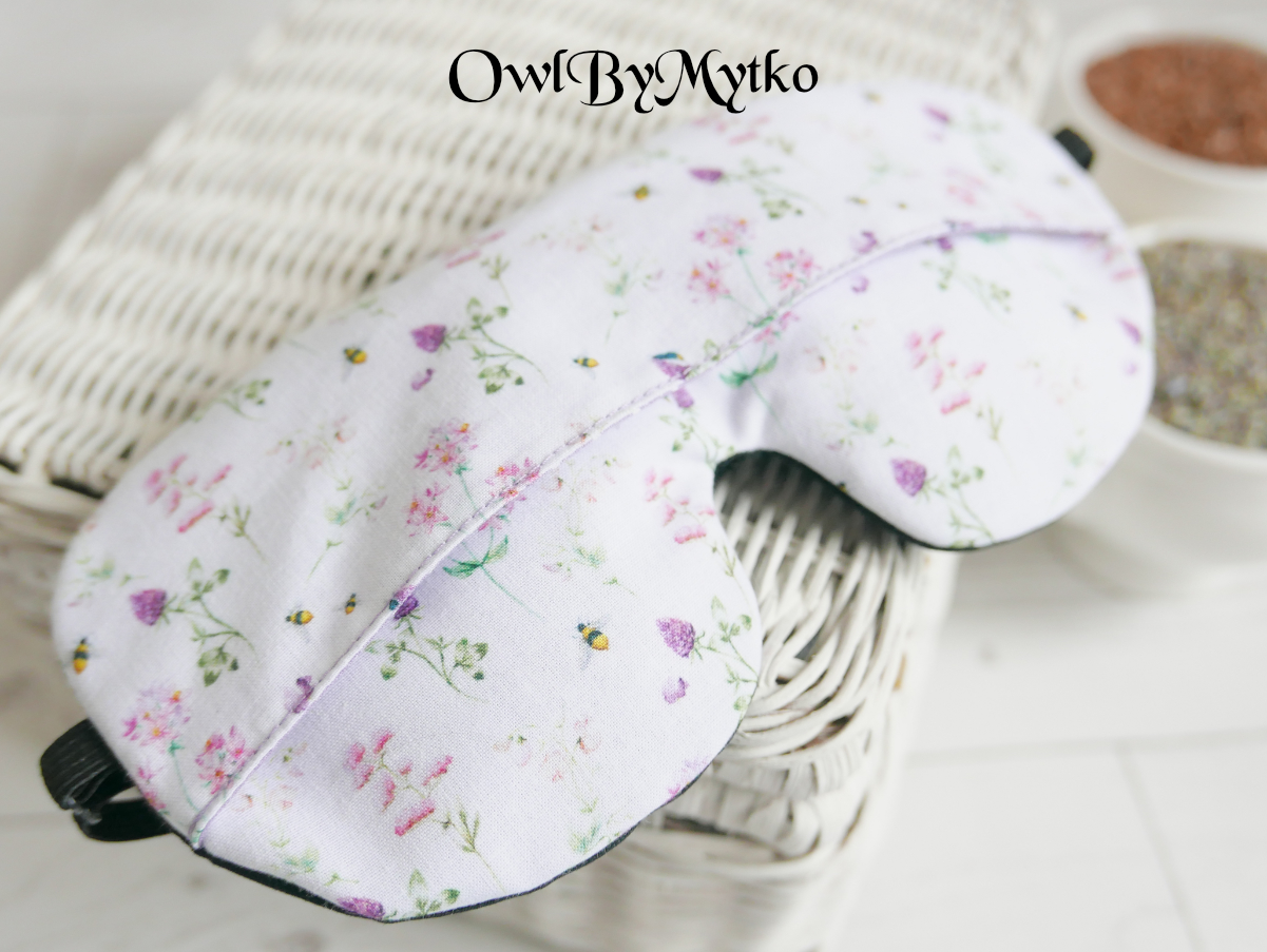 Busy Bee Weighted Eyepatch – Washable Cover, Adjustable Sleep Mask, Aromatherapy with Lavender & Flaxseed - Image 3