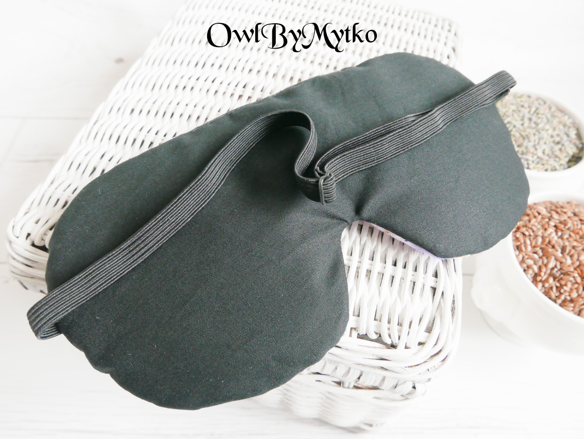 Stars on Navy Weighted Eyepatch – Washable Cover, Adjustable Sleep Mask, Aromatherapy with Lavender & Flaxseed - Image 4