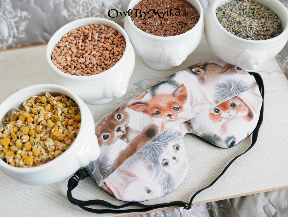 Funny Animal Weighted Eyepatch – Washable Cover, Adjustable Sleep Mask, Aromatherapy with Lavender & Flaxseed - Image 5