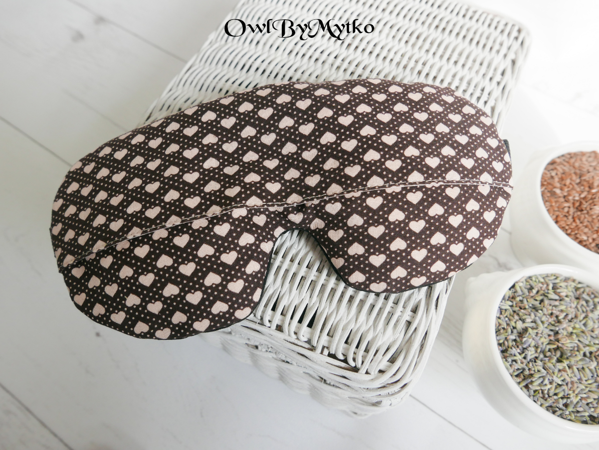Hearts Weighted Eyepatch – Washable Cover, Adjustable Sleep Mask, Aromatherapy with Lavender & Flaxseed - Image 6