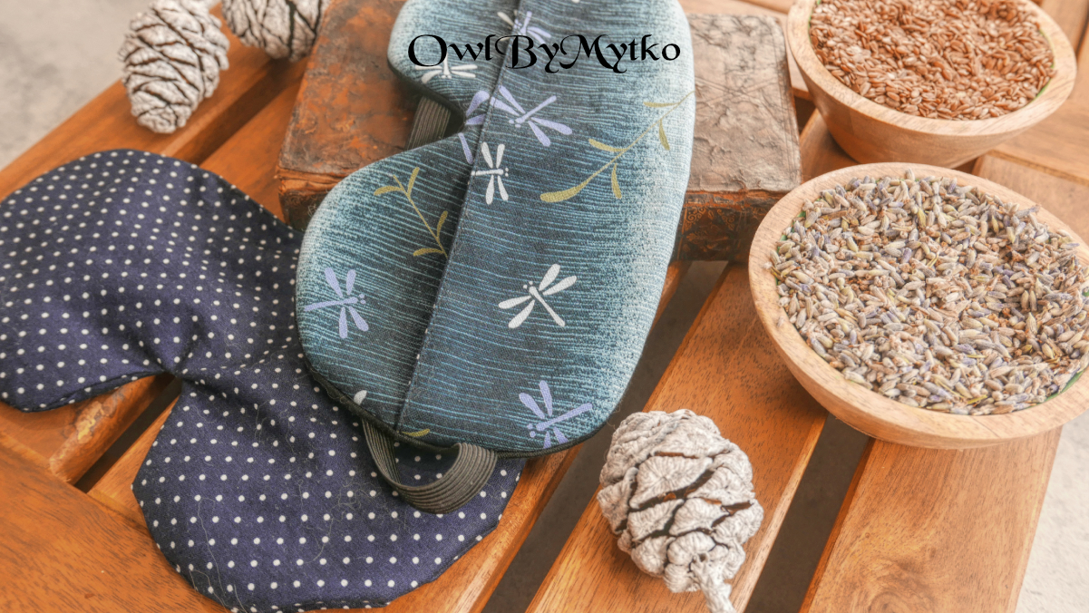 Dragonfly Weighted Eyepatch – Washable Cover, Adjustable Sleep Mask, Aromatherapy with Lavender & Flaxseed - Image 5