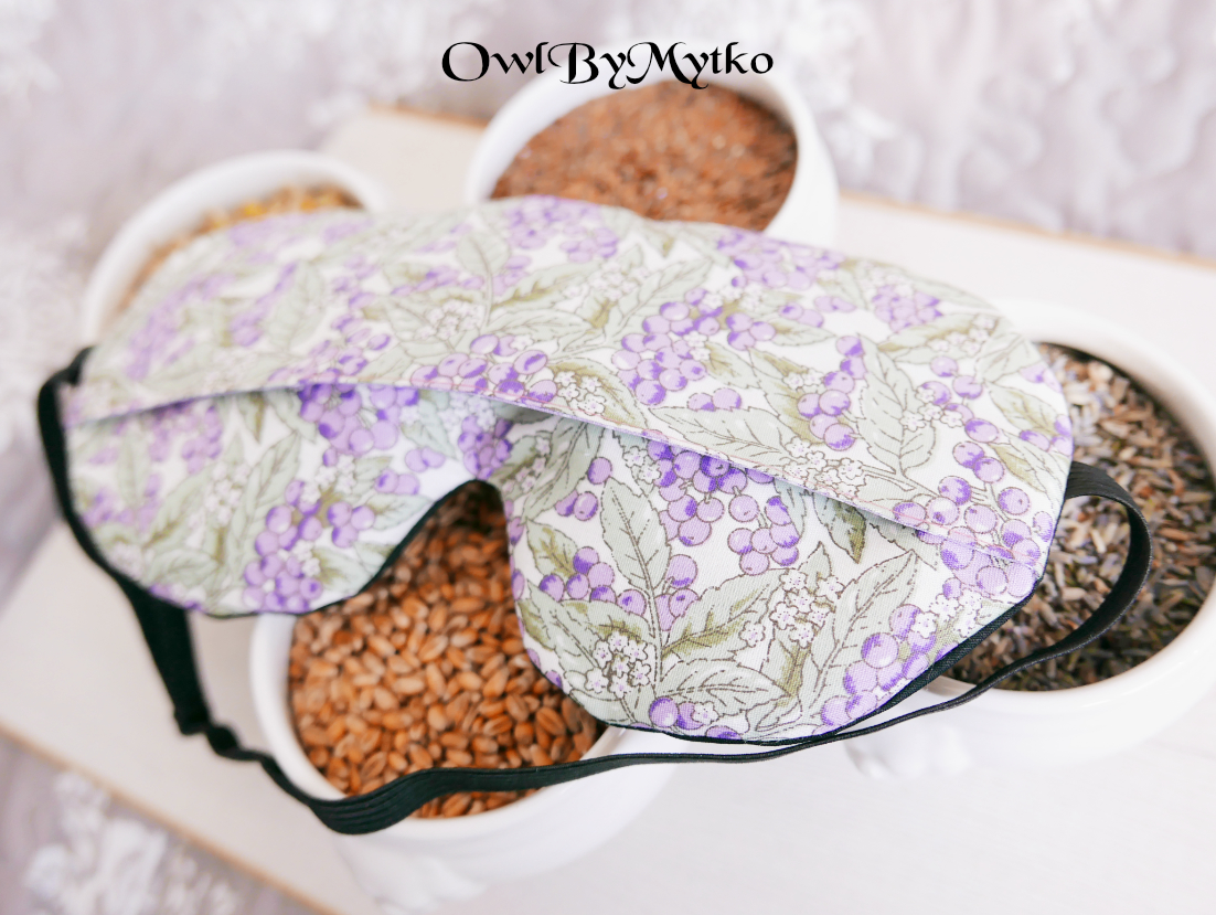 Lilac Berry Weighted Eyepatch – Washable Cover, Adjustable Sleep Mask, Aromatherapy with Lavender & Flaxseed - Image 5
