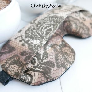 Looks Like Lace Weighted Eyepatch – Washable Cover, Adjustable Sleep Mask, Aromatherapy with Lavender & Flaxseed
