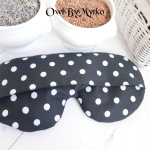 Big Dots Weighted Eyepatch – Washable Cover, Adjustable Sleep Mask, Aromatherapy with Lavender & Flaxseed