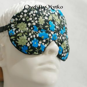 Turquoise Meadow Weighted Eyepatch – Washable Cover, Adjustable Sleep Mask, Aromatherapy with Lavender & Flaxseed