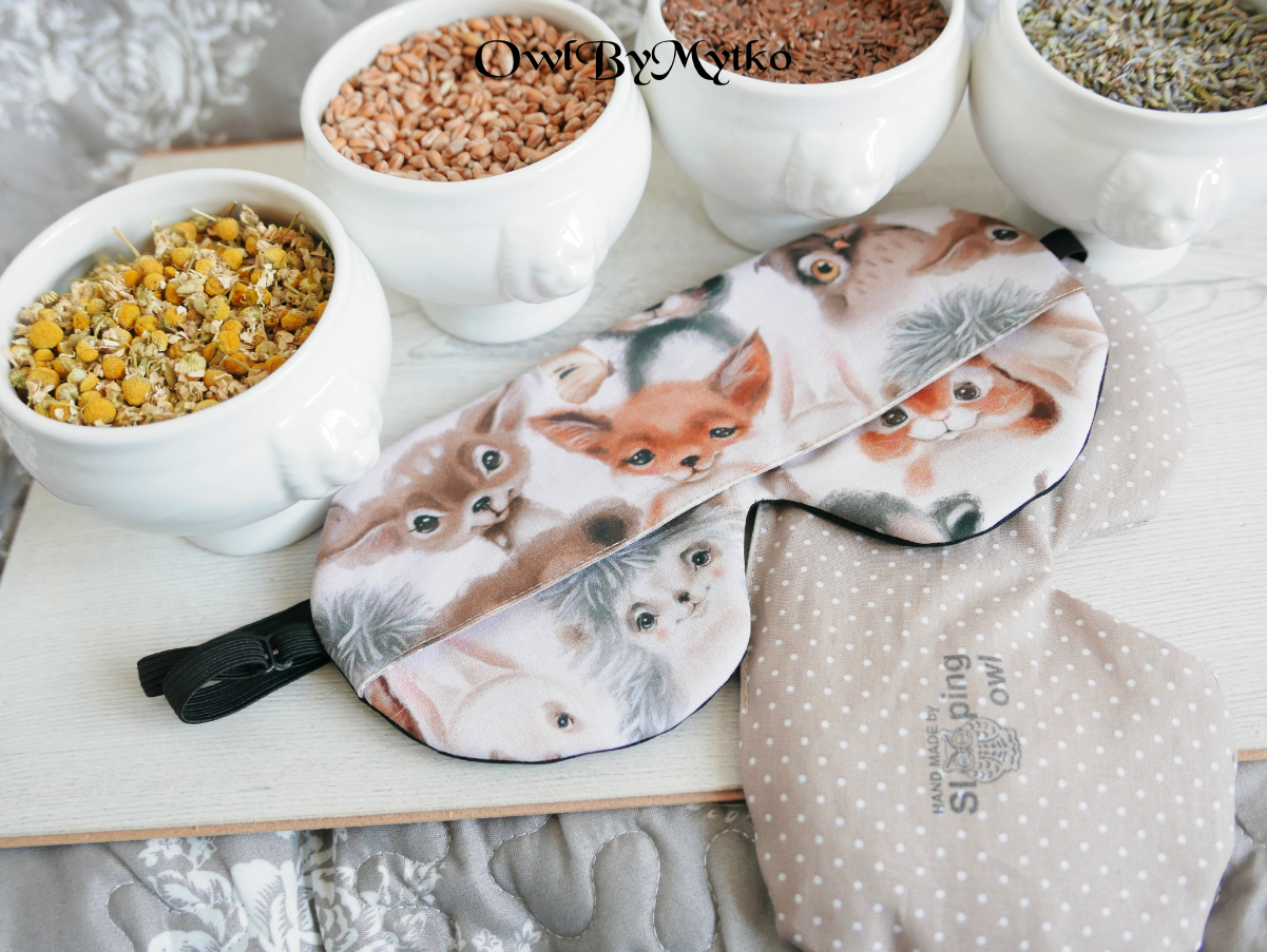 Funny Animal Weighted Eyepatch – Washable Cover, Adjustable Sleep Mask, Aromatherapy with Lavender & Flaxseed - Image 3