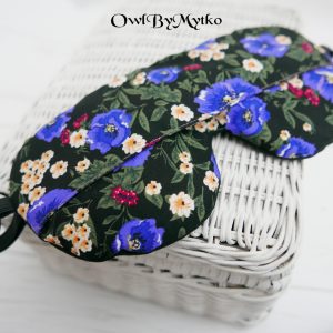 Multicolour Flower Weighted Eyepatch – Washable Cover, Adjustable Sleep Mask, Aromatherapy with Lavender & Flaxseed