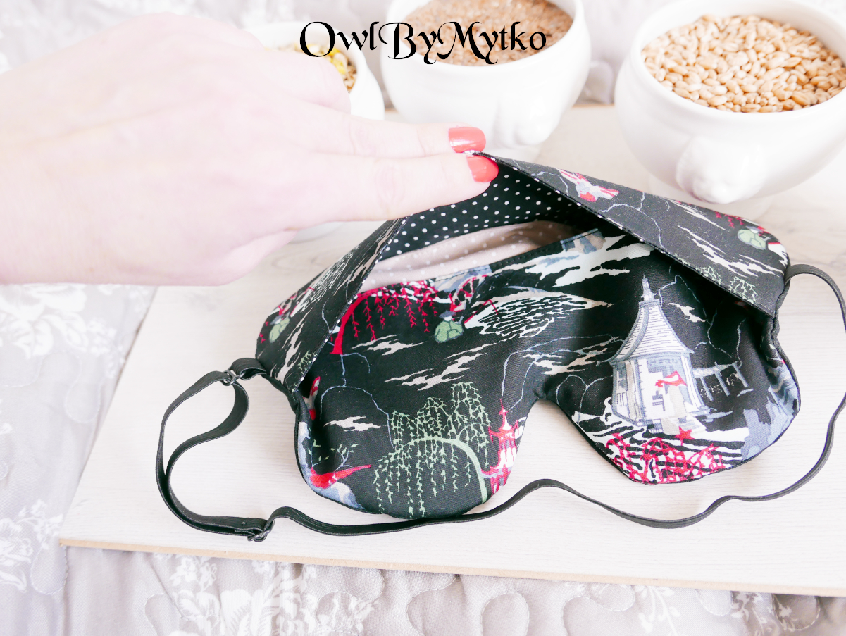 Chines Garden Weighted Eyepatch – Washable Cover, Adjustable Sleep Mask, Aromatherapy with Lavender & Flaxseed - Image 4