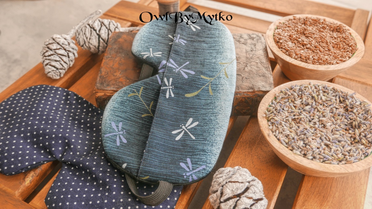 Dragonfly Weighted Eyepatch – Washable Cover, Adjustable Sleep Mask, Aromatherapy with Lavender & Flaxseed - Image 4