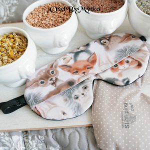 Funny Animal Weighted Eyepatch – Washable Cover, Adjustable Sleep Mask, Aromatherapy with Lavender & Flaxseed