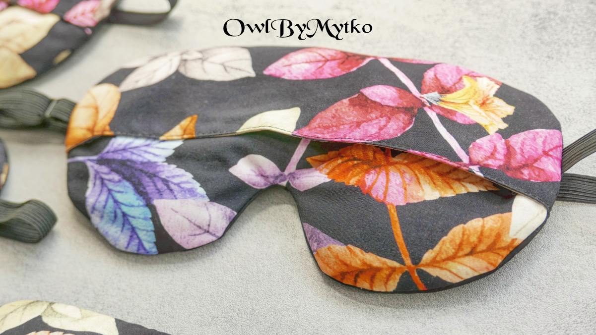 Leaves Colorful Weighted Eyepatch – Washable Cover, Adjustable Sleep Mask, Aromatherapy with Lavender & Flaxseed (Copy) (Copy) - Image 9