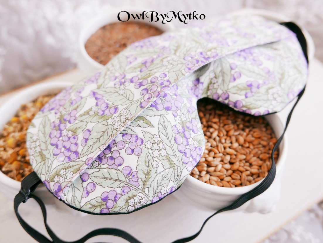 Lilac Berry Weighted Eyepatch – Washable Cover, Adjustable Sleep Mask, Aromatherapy with Lavender & Flaxseed - Image 3