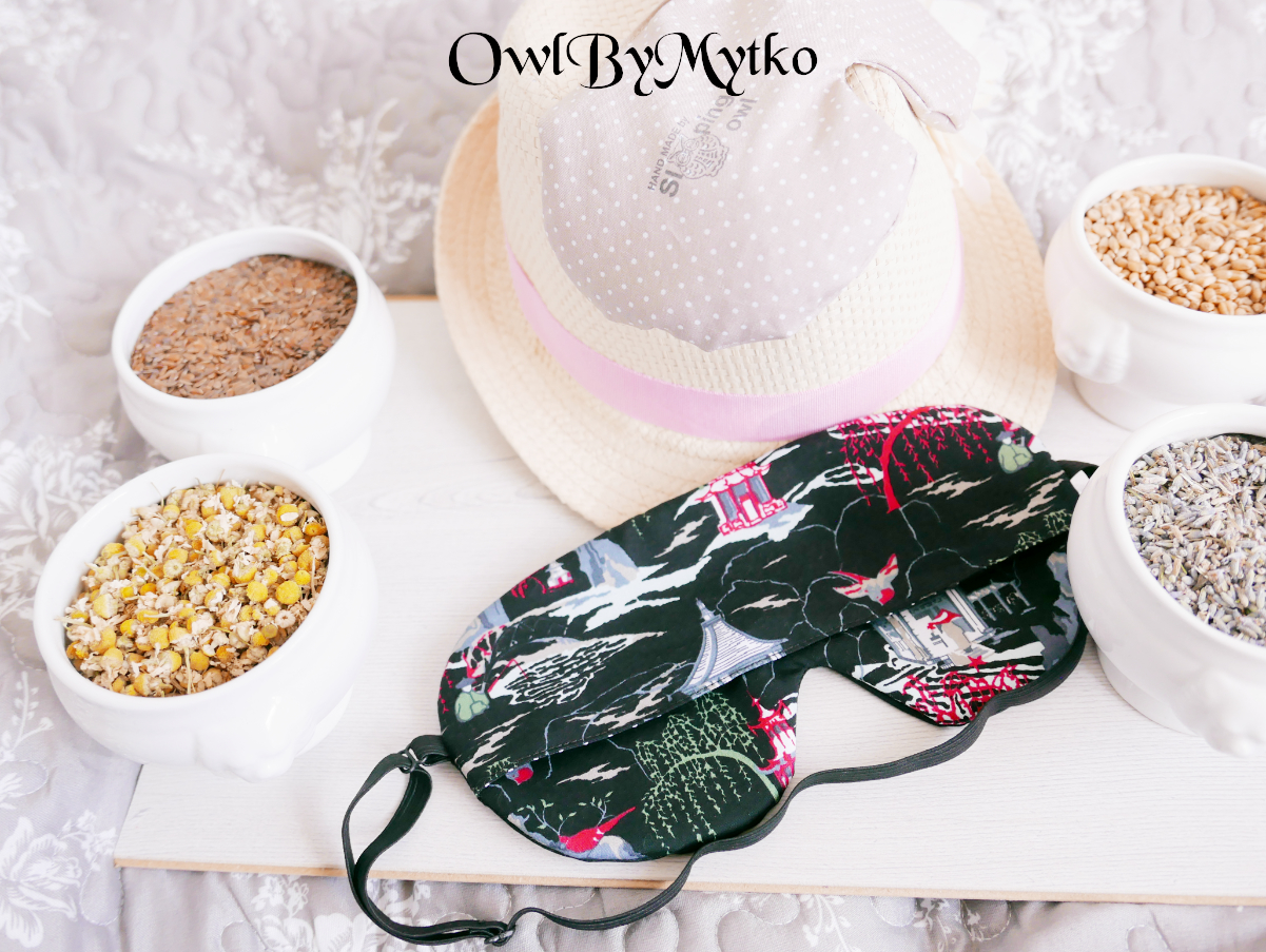 Chines Garden Weighted Eyepatch – Washable Cover, Adjustable Sleep Mask, Aromatherapy with Lavender & Flaxseed - Image 3