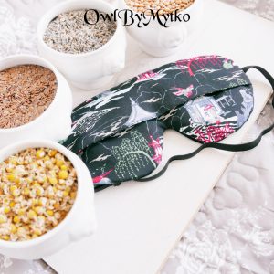 Chines Garden Weighted Eyepatch – Washable Cover, Adjustable Sleep Mask, Aromatherapy with Lavender & Flaxseed