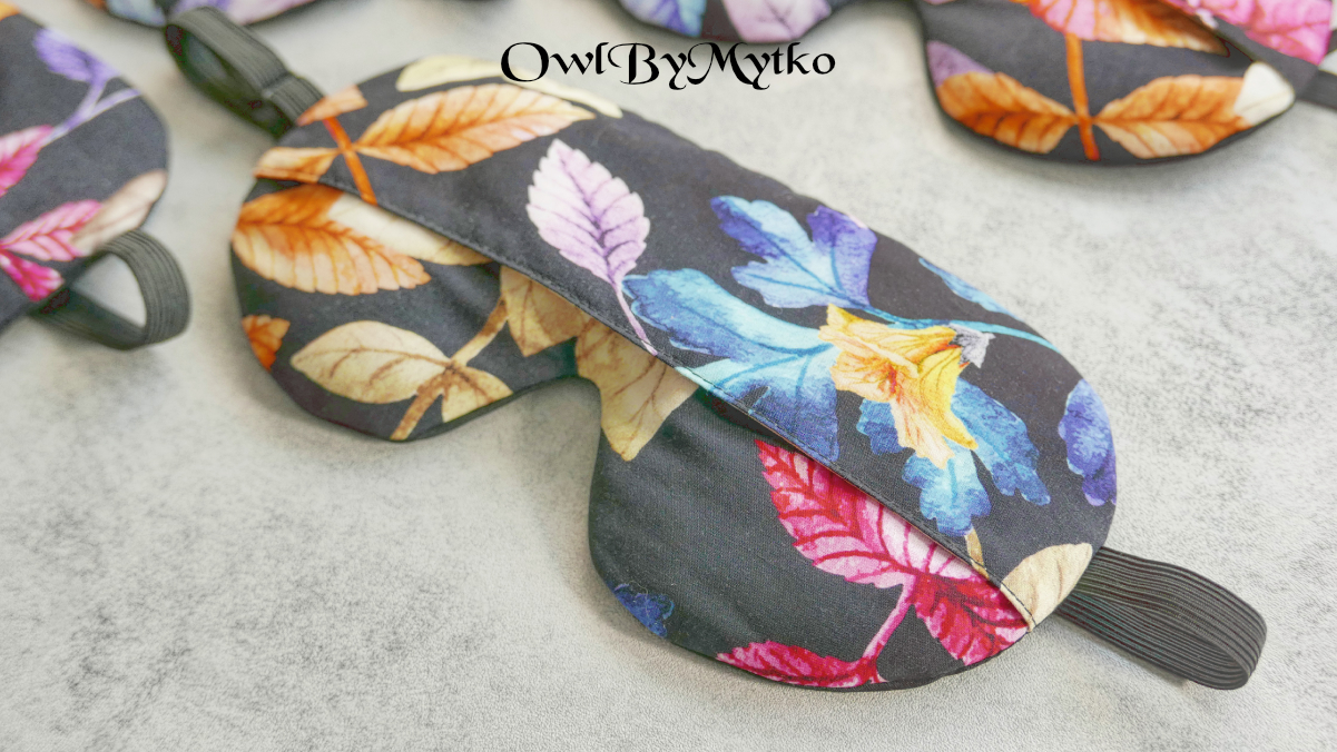 Leaves Colorful Weighted Eyepatch – Washable Cover, Adjustable Sleep Mask, Aromatherapy with Lavender & Flaxseed (Copy) (Copy) - Image 8