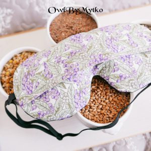 Lilac Berry Weighted Eyepatch – Washable Cover, Adjustable Sleep Mask, Aromatherapy with Lavender & Flaxseed