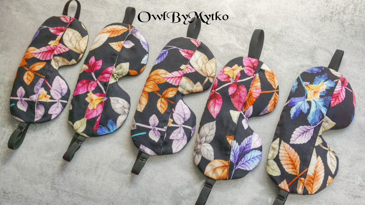 Leaves Colorful Weighted Eyepatch – Washable Cover, Adjustable Sleep Mask, Aromatherapy with Lavender & Flaxseed (Copy) (Copy) - Image 7