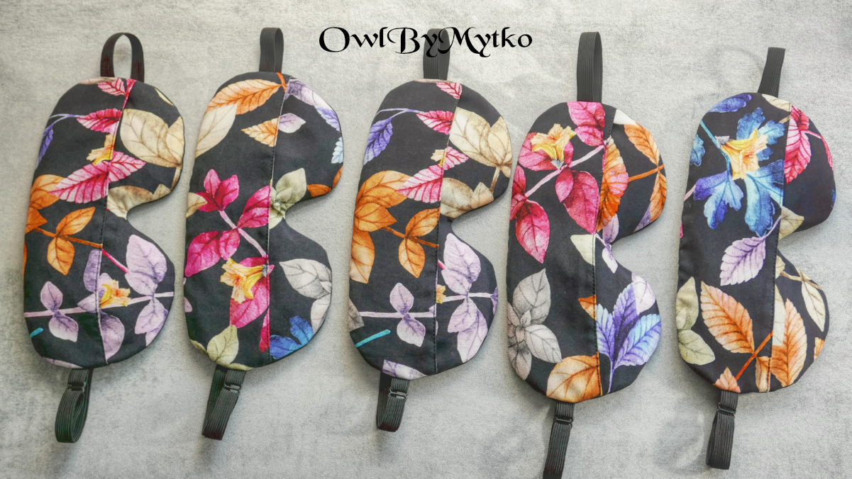 Leaves Colorful Weighted Eyepatch – Washable Cover, Adjustable Sleep Mask, Aromatherapy with Lavender & Flaxseed (Copy) (Copy) - Image 6