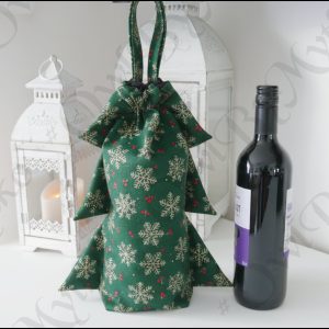 Christmas Tree Bottle Gift Bag, Pouch Sewing Pattern:  Lined Pouch (PDF Pattern)