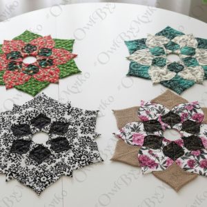 Poinsettia Star Table Mat – Printable PDF Sewing Pattern with Step-by-Step Instructions