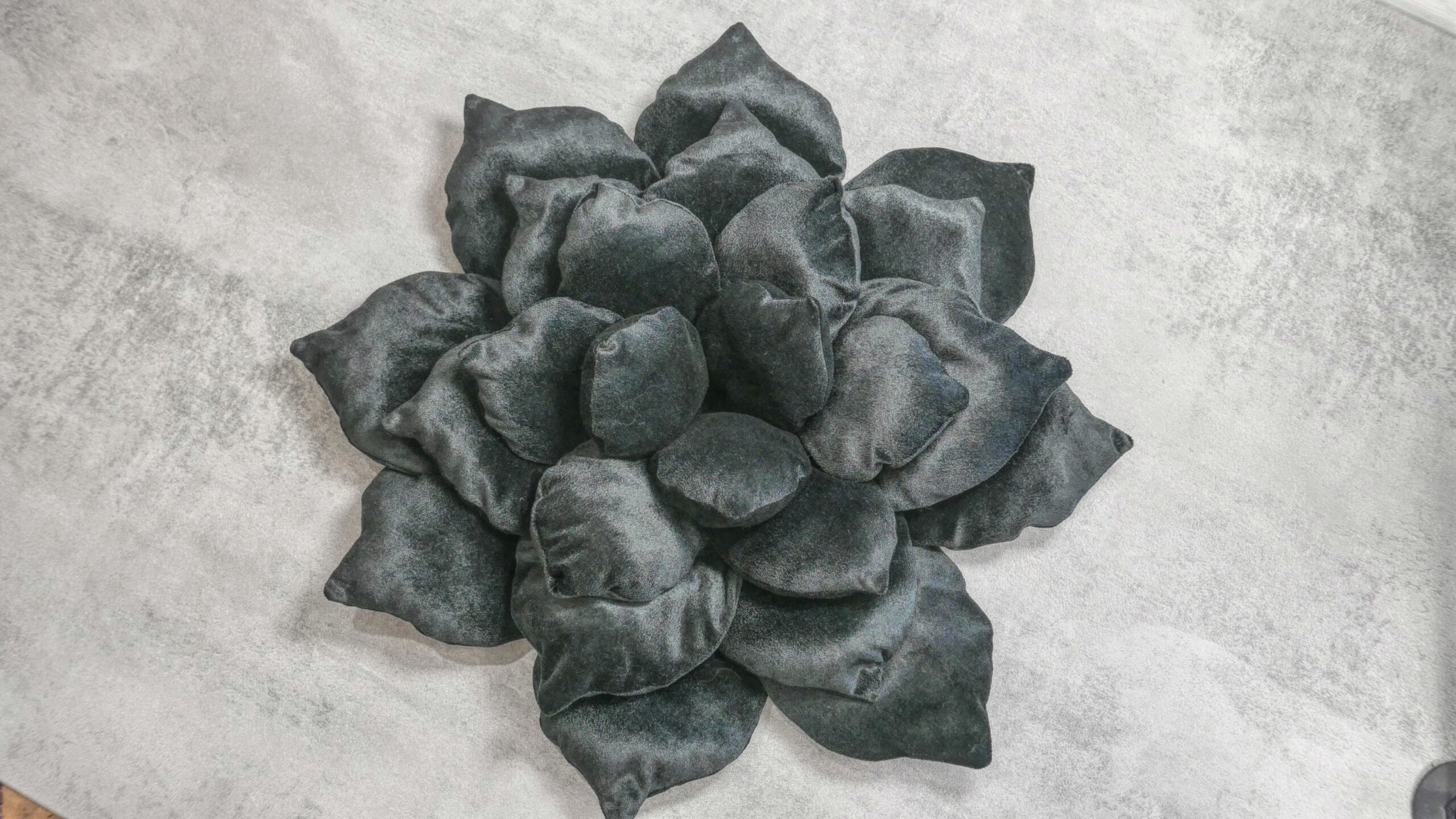 Black Succulent Cushion, Pattern PDF with templates, instant download, video on youtube - Image 15