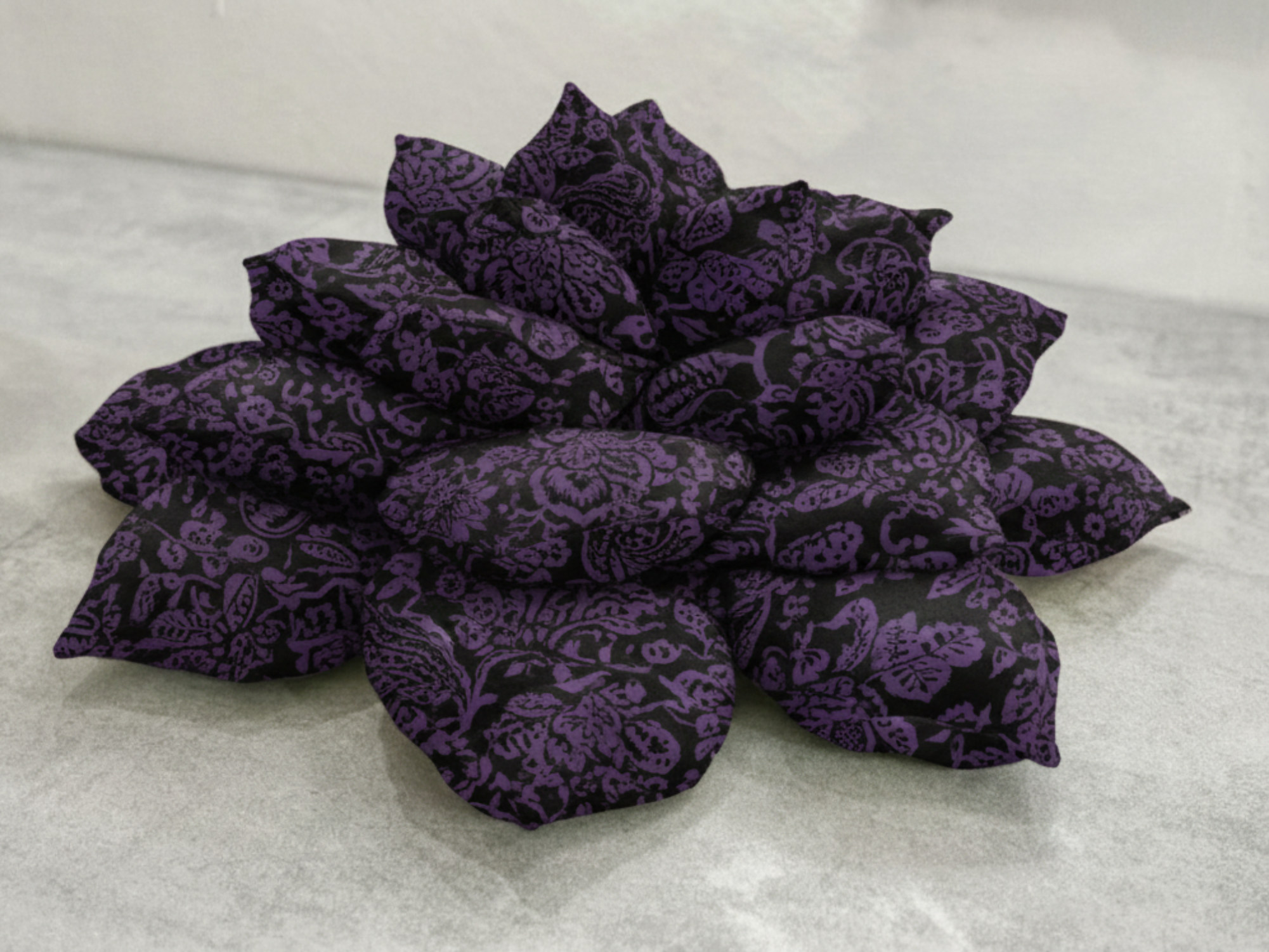 Black Succulent Cushion, Pattern PDF with templates, instant download, video on youtube - Image 4