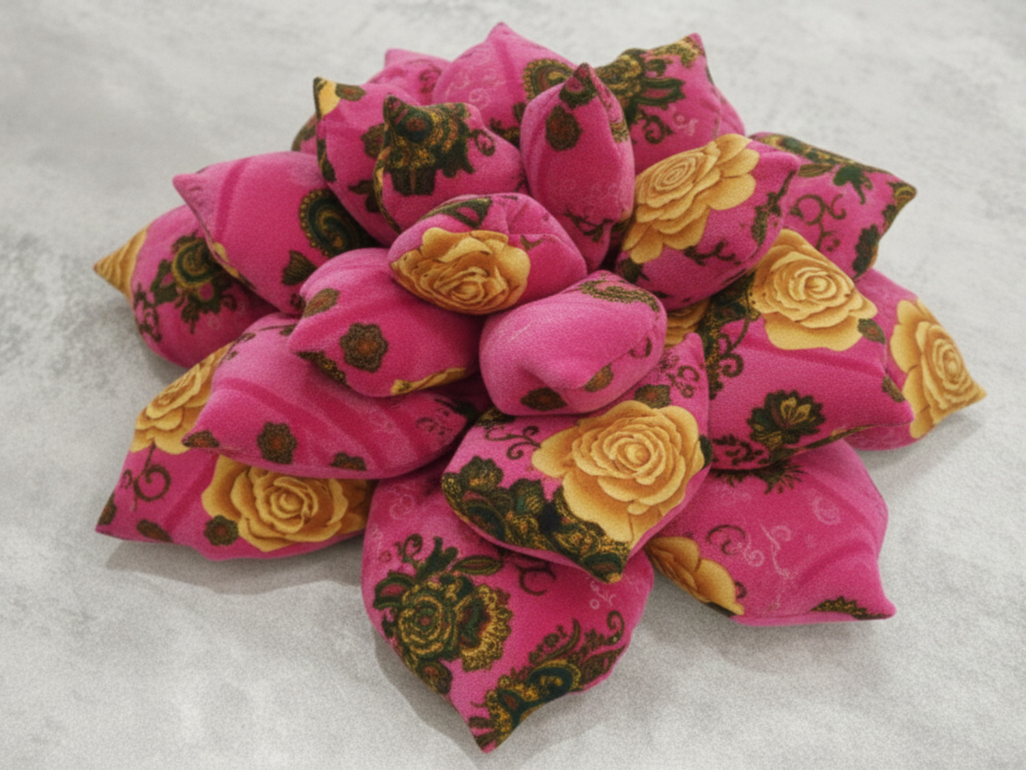 Black Succulent Cushion, Pattern PDF with templates, instant download, video on youtube - Image 3