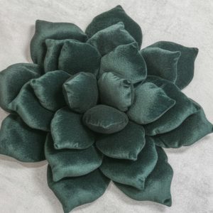 Black Succulent Cushion, Pattern PDF with templates, instant download, video on youtube