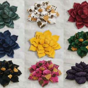 Black Succulent Cushion, Pattern PDF with templates, instant download, video on youtube