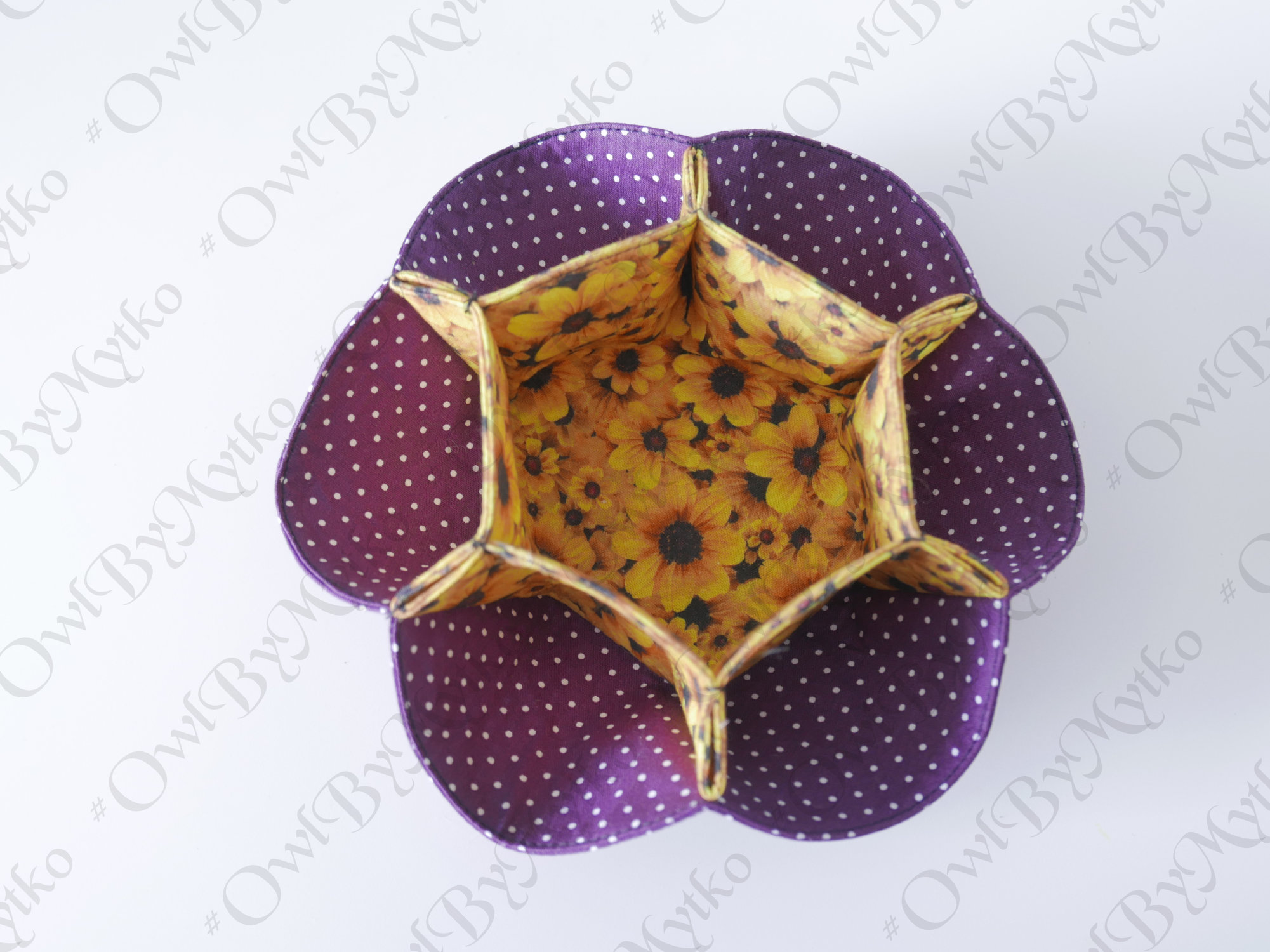 🌸 Flower-Inspired Fabric Organizer – Round Basket Sewing Pattern (Beginner PDF, A4 & US Letter) - Image 2