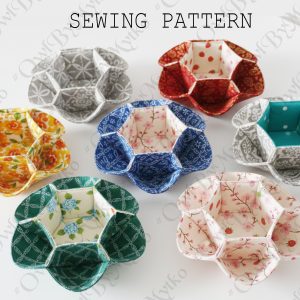 🌸 Flower-Inspired Fabric Organizer – Round Basket Sewing Pattern (Beginner PDF, A4 & US Letter)