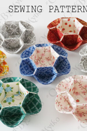 🌸 Flower-Inspired Fabric Organizer – Round Basket Sewing Pattern (Beginner PDF, A4 & US Letter)