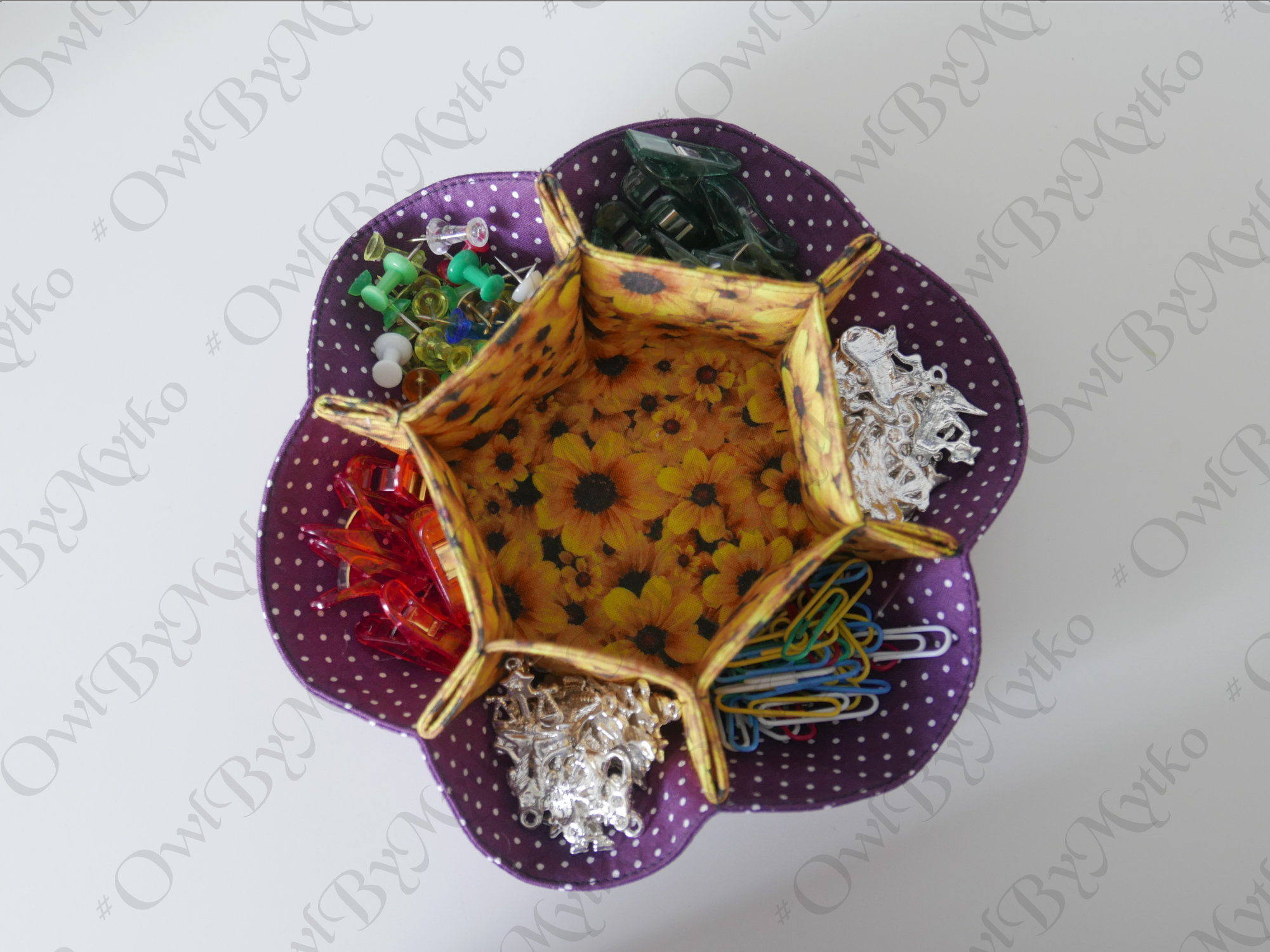 🌸 Flower-Inspired Fabric Organizer – Round Basket Sewing Pattern (Beginner PDF, A4 & US Letter) - Image 6