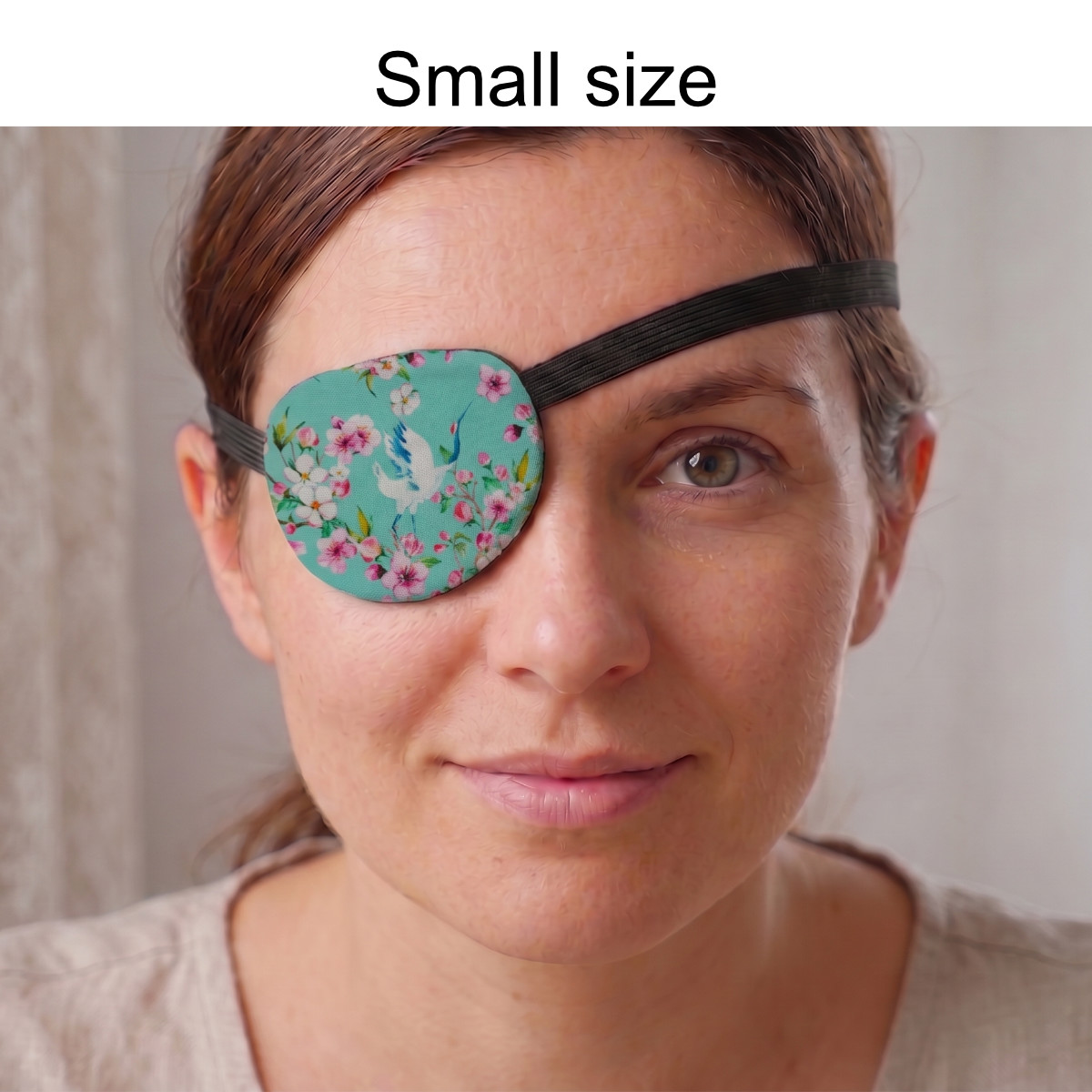 3D Adjustable Cotton Eye Patch Cranes Design | Amblyopia & Astigmatism Eye Cover - Image 2